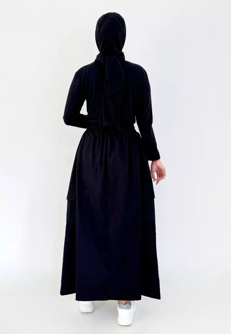 Fiona Skirt - Rok Basic Kargo (Hitam)