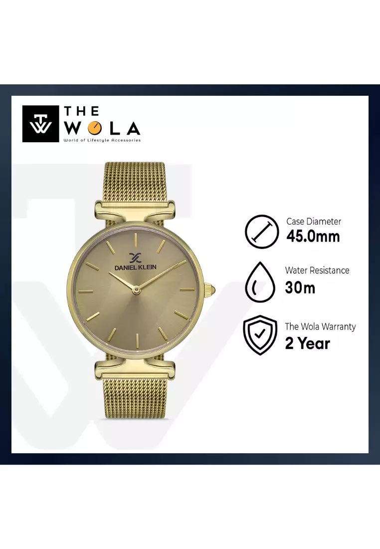Daniel Klein Premium Women s Analog Watch DK.1.13426 4 Gold Mesh Strap Watch Watch for Ladies