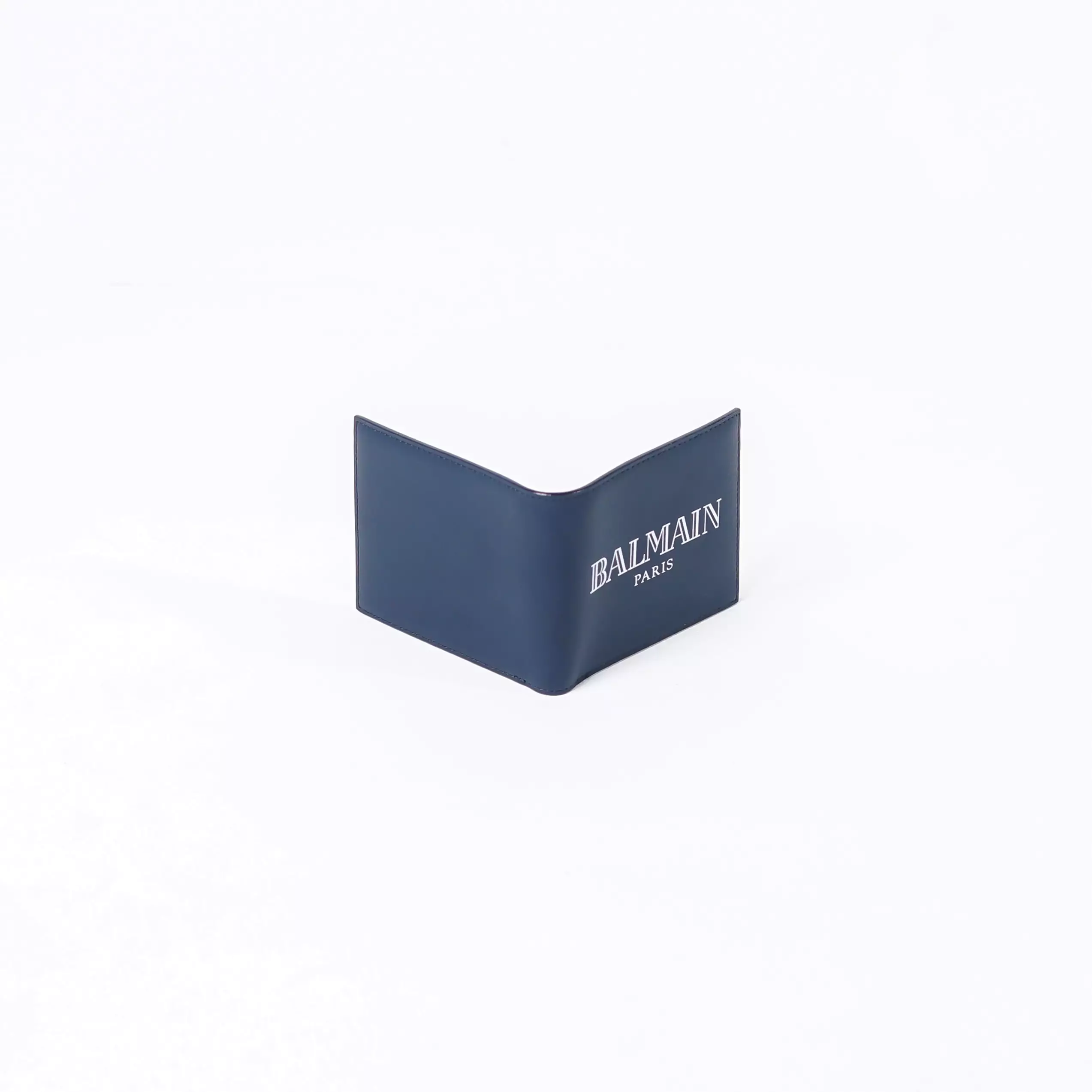Dompet BALMAIN TEXT WHITE NAVY WALLET 100% ORIGINAL