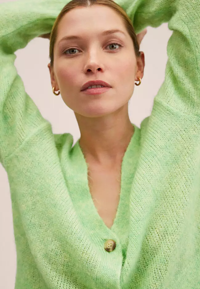 V-Neck Knit Cardigan