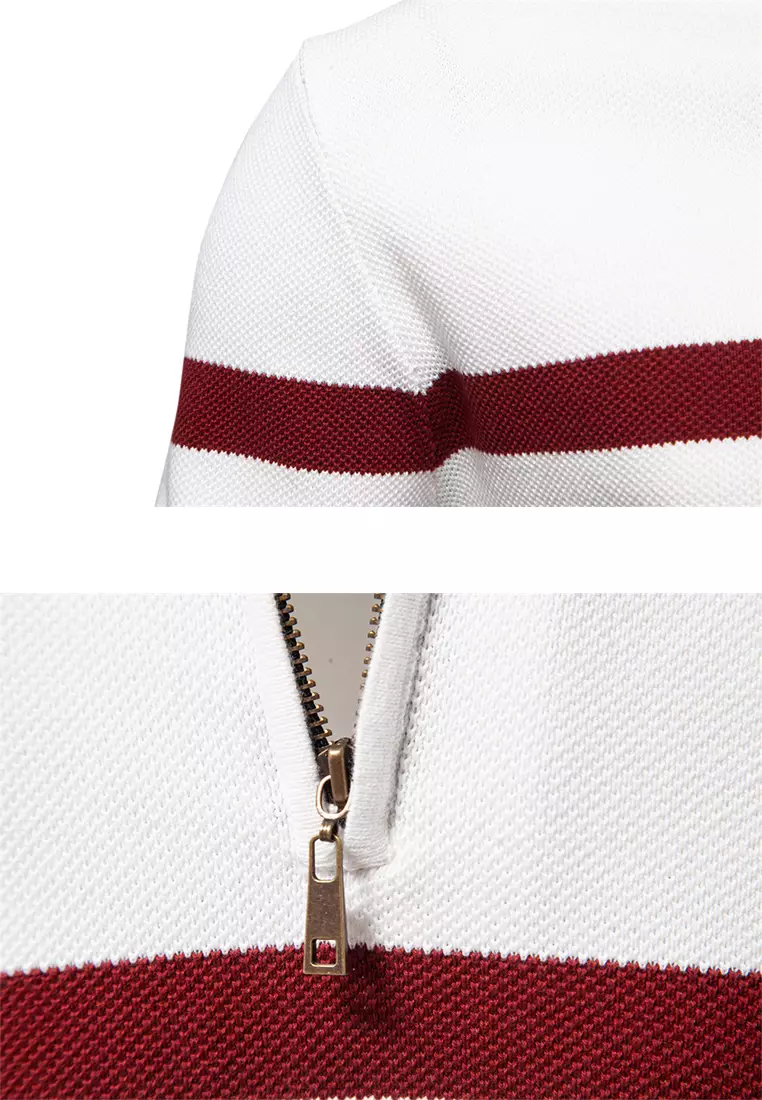 Contrast Stand Collar Knitwear AX-SW135