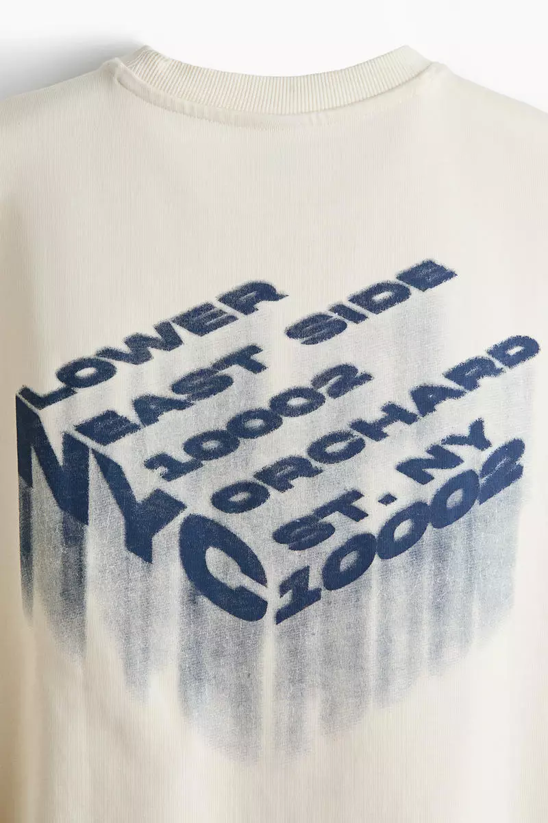 Oversized Fit Printed jersey top