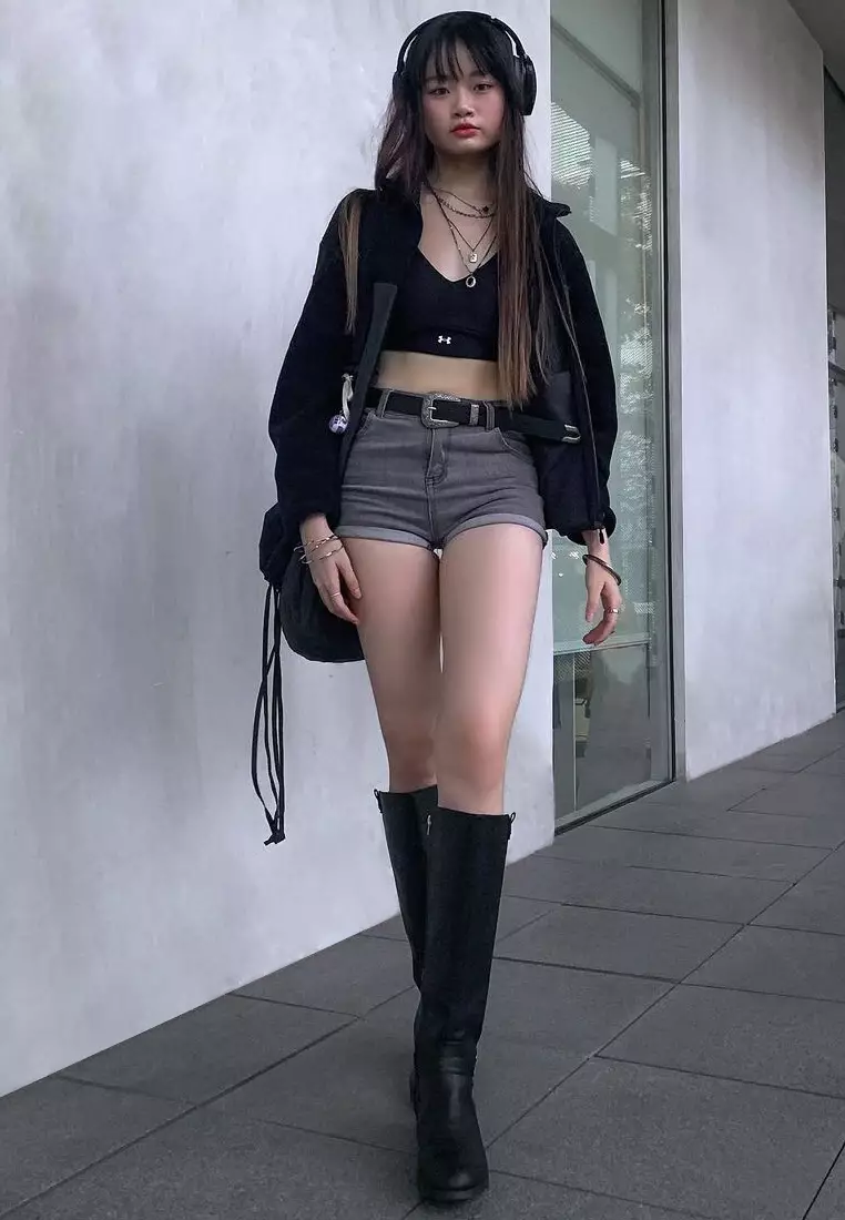 Buy London Rag Black Buckle Strap Embellished Calf Boots 2024