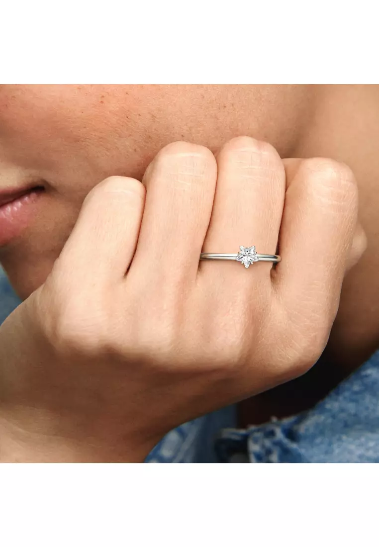 Celestial Sparkling Star Solitaire Ring