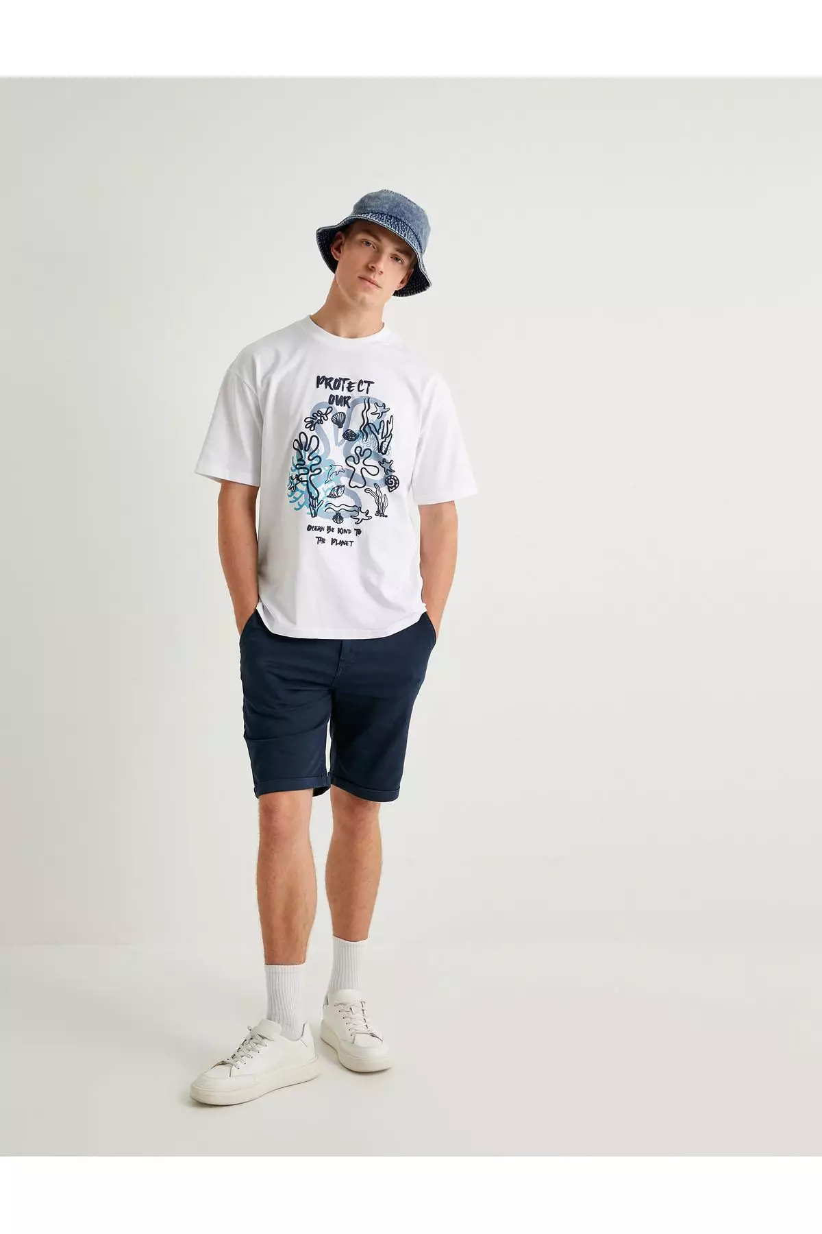 Oversize T-Shirt Printed Short Sleeve Crew Neck