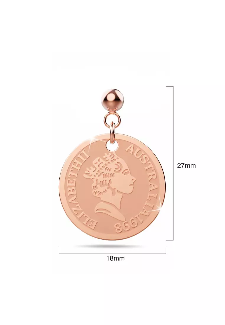 Queen Elizabeth Coins Drop Earrings