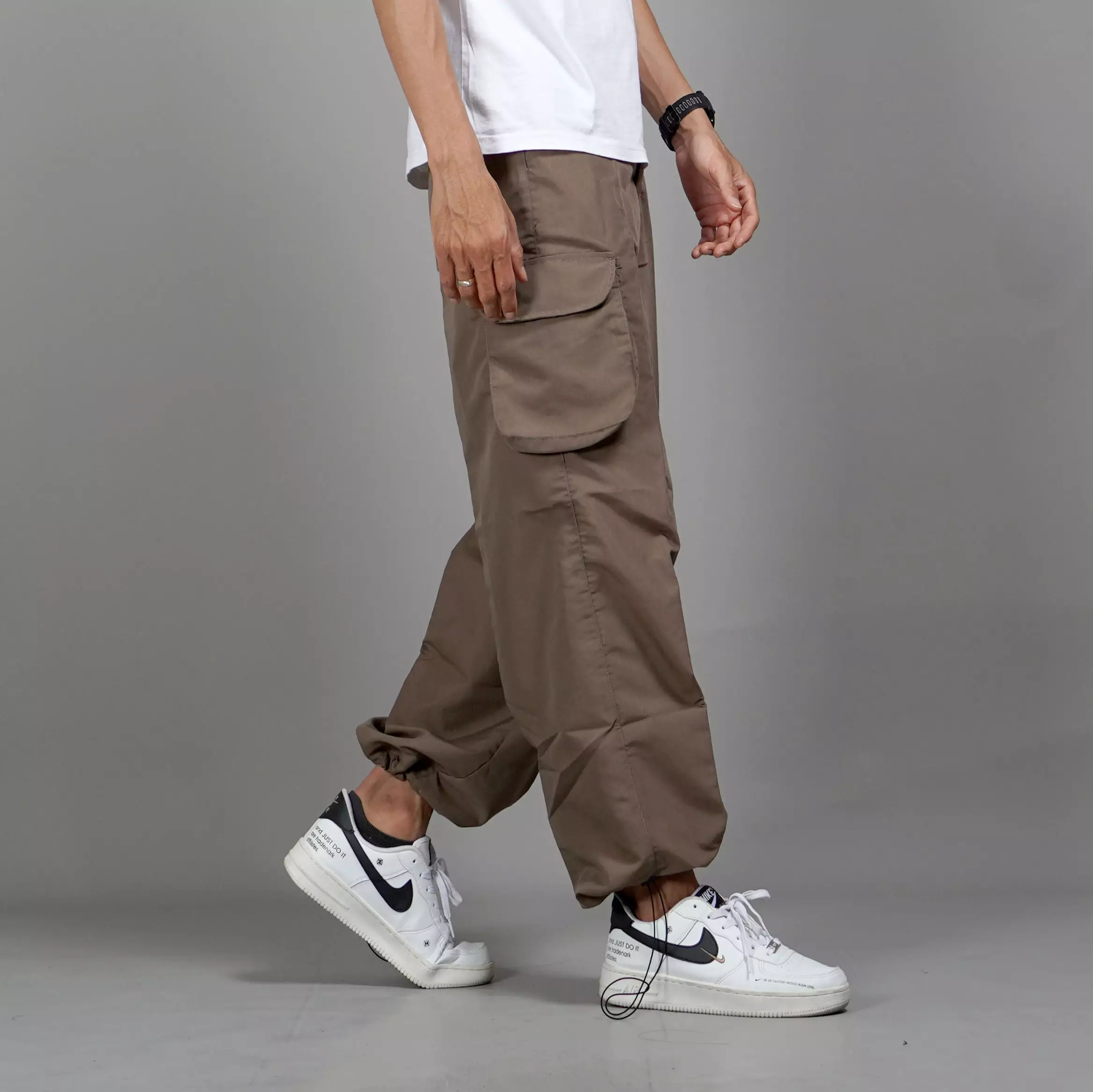 REAGAN Celana Panjang Cargo Pria Celana Panjang Pria Cargo Pants - BROWN