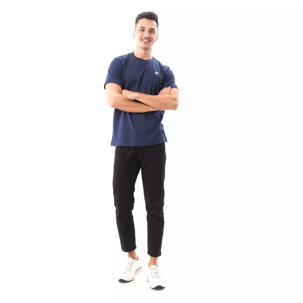 Tiento Tshirt Pro Basic Navy Kaos Olahraga Lengen Pendek Biru Tua