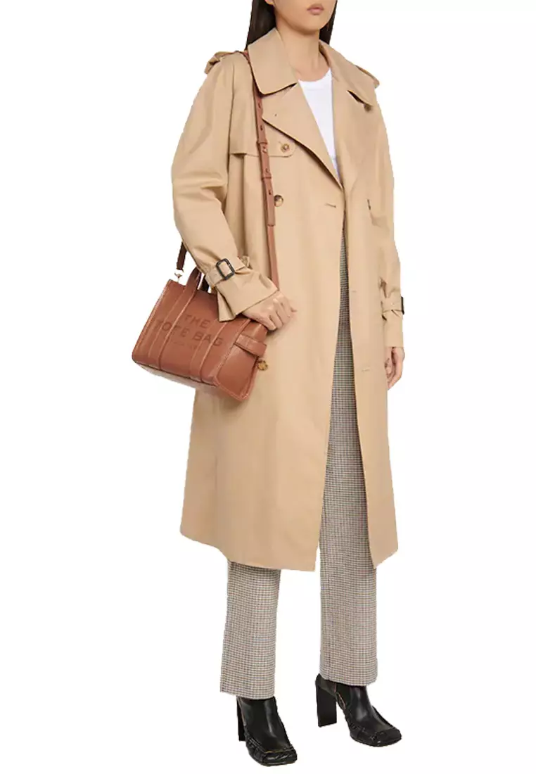 Marc Jacobs Leather The Tote Small Traveler Tote Bag Argan Oil H009L01SP21