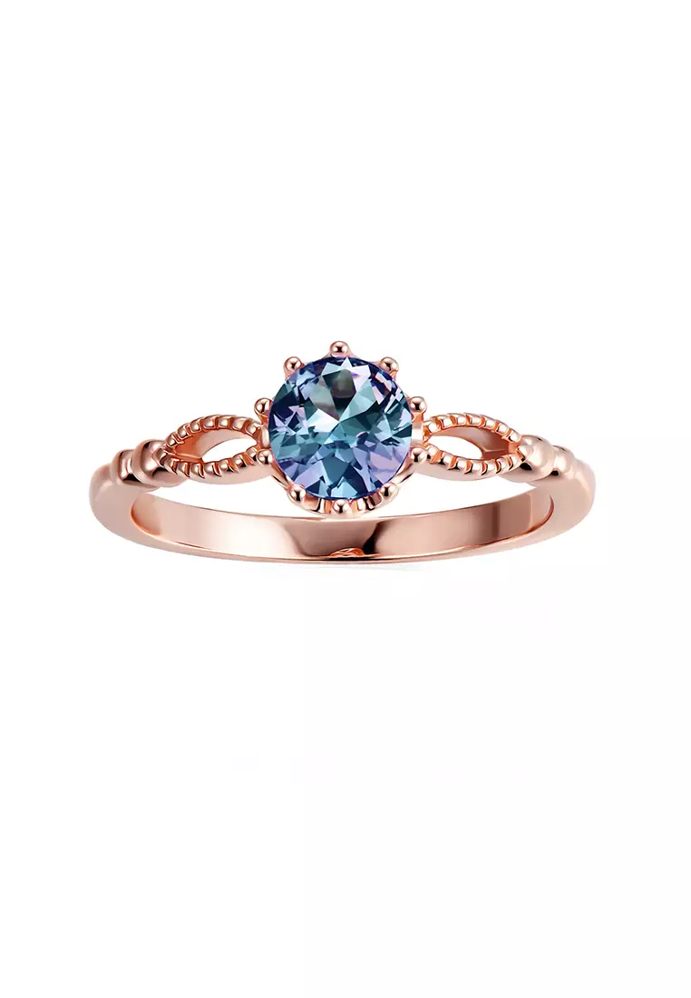 Alexandrite rose hot sale gold ring