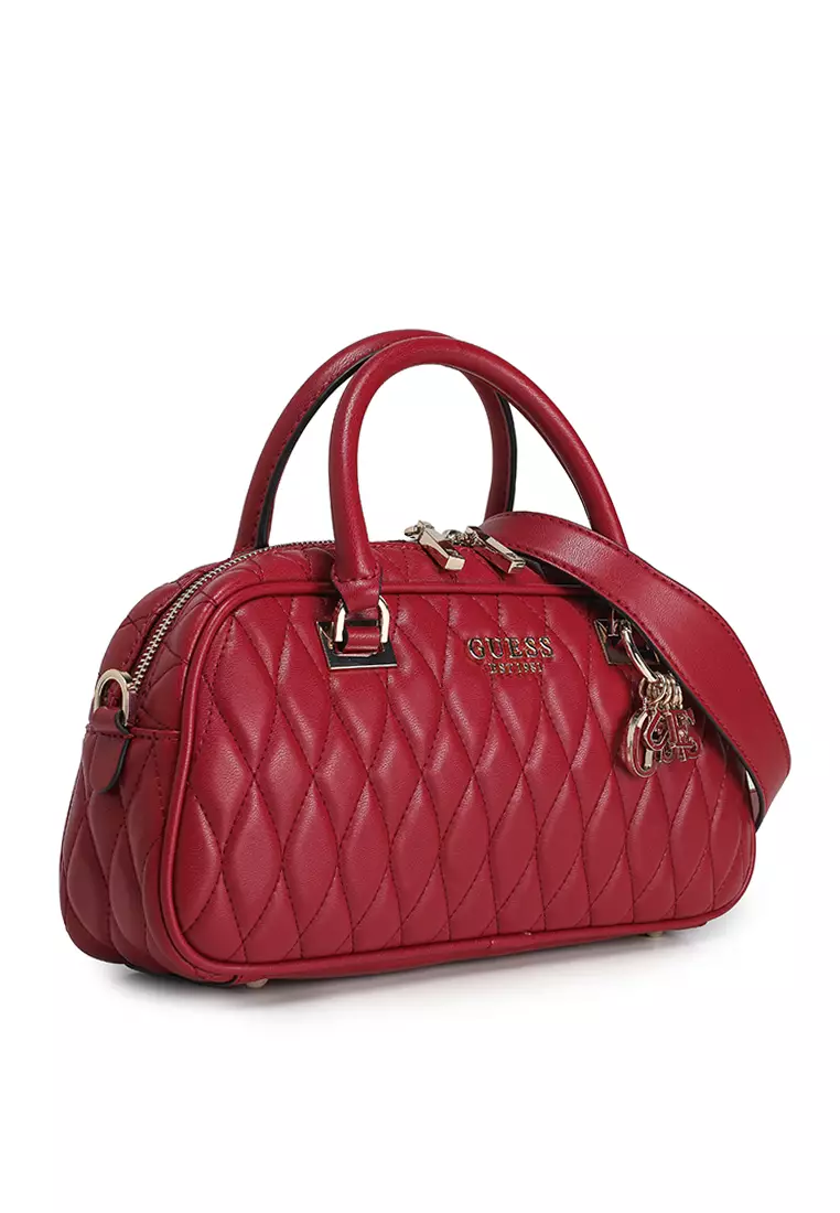Guess VALLA SMALL SATCHEL - Borsa a mano - beige