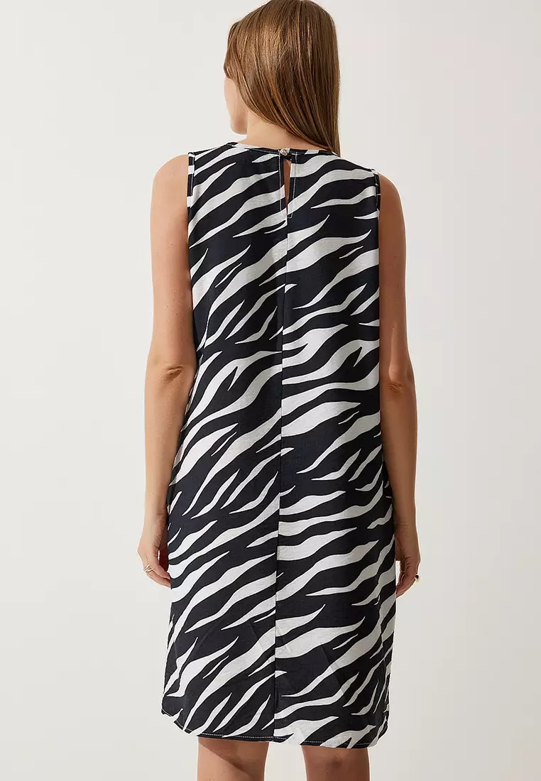 Sleeveless Pattern Mini Dress