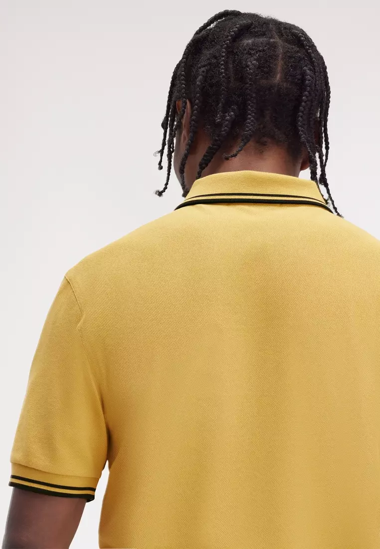 Fred Perry M3600 Twin Tipped Fred Perry Shirt (Honeycomb / Navy / Navy)
