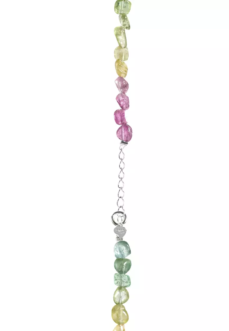 TOMEI Natural Tourmaline Candy Bracelet, Silver 925