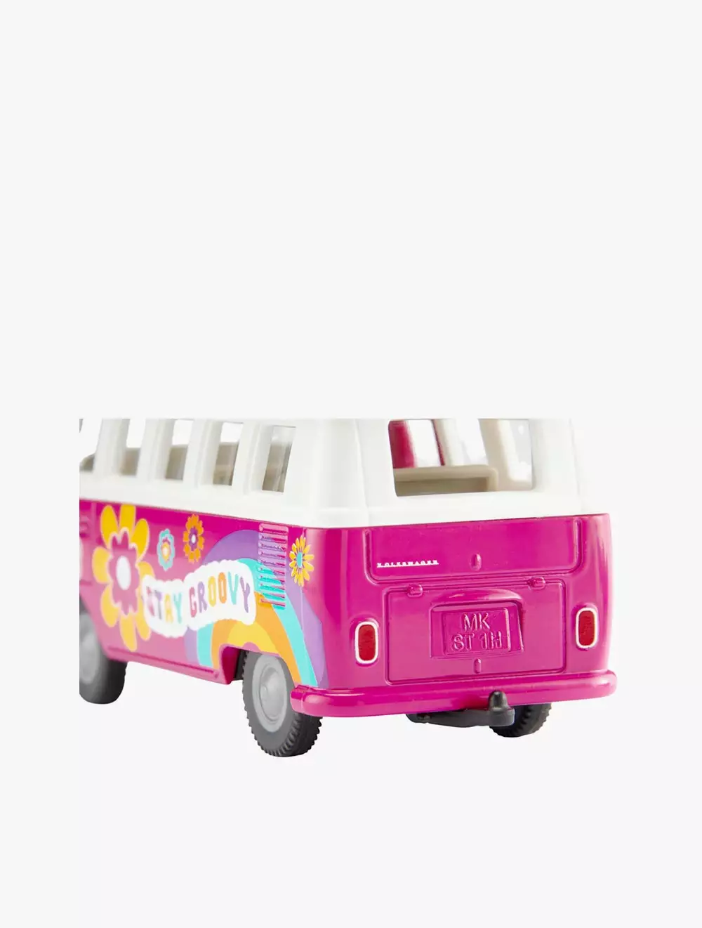 siku 2362, VW T1 Transporter, 1:50, Metallo/Plastica, Rosso/Grigio, Auto Giocattolo, Porte Apribili, Gancio di Traino