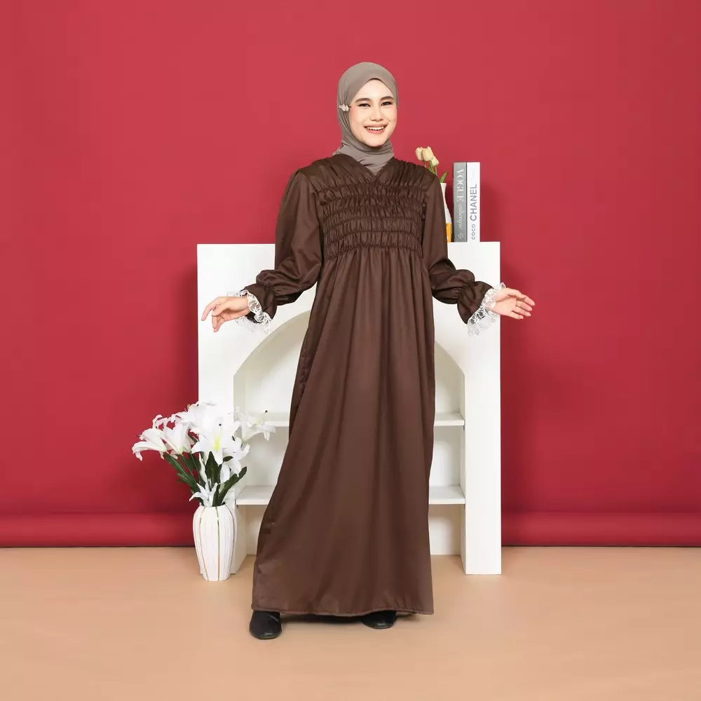 Eliana Rubber Dress - Mahogany M19933 R77S2