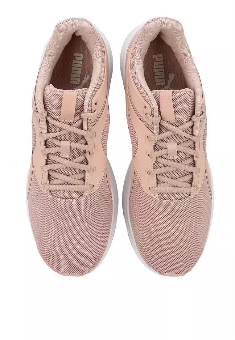 Puma pink top and gold shoes