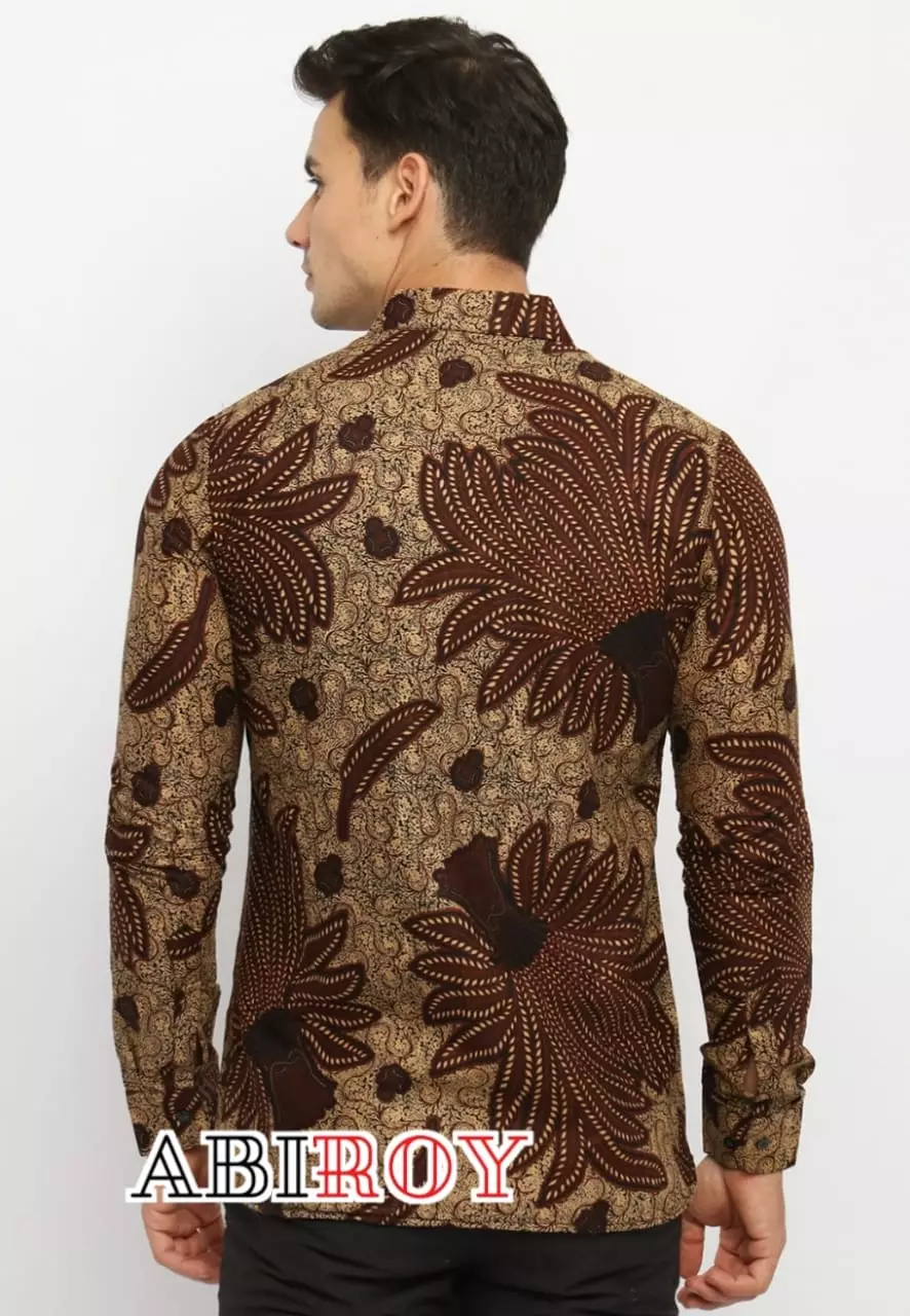 Kemeja Batik Pria Premium Slimfit Elegant Modern Lengan Panjang Sativa