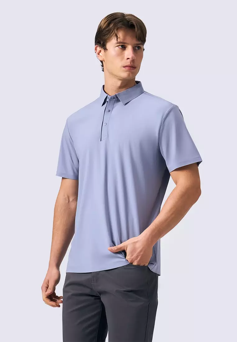 Seamless Polo with Contrast Placket