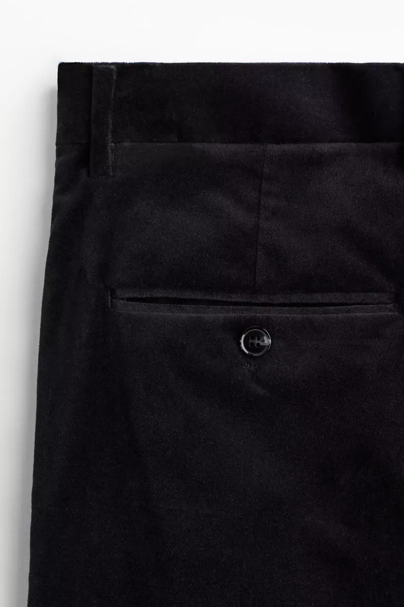 Slim Fit Cropped velvet trousers
