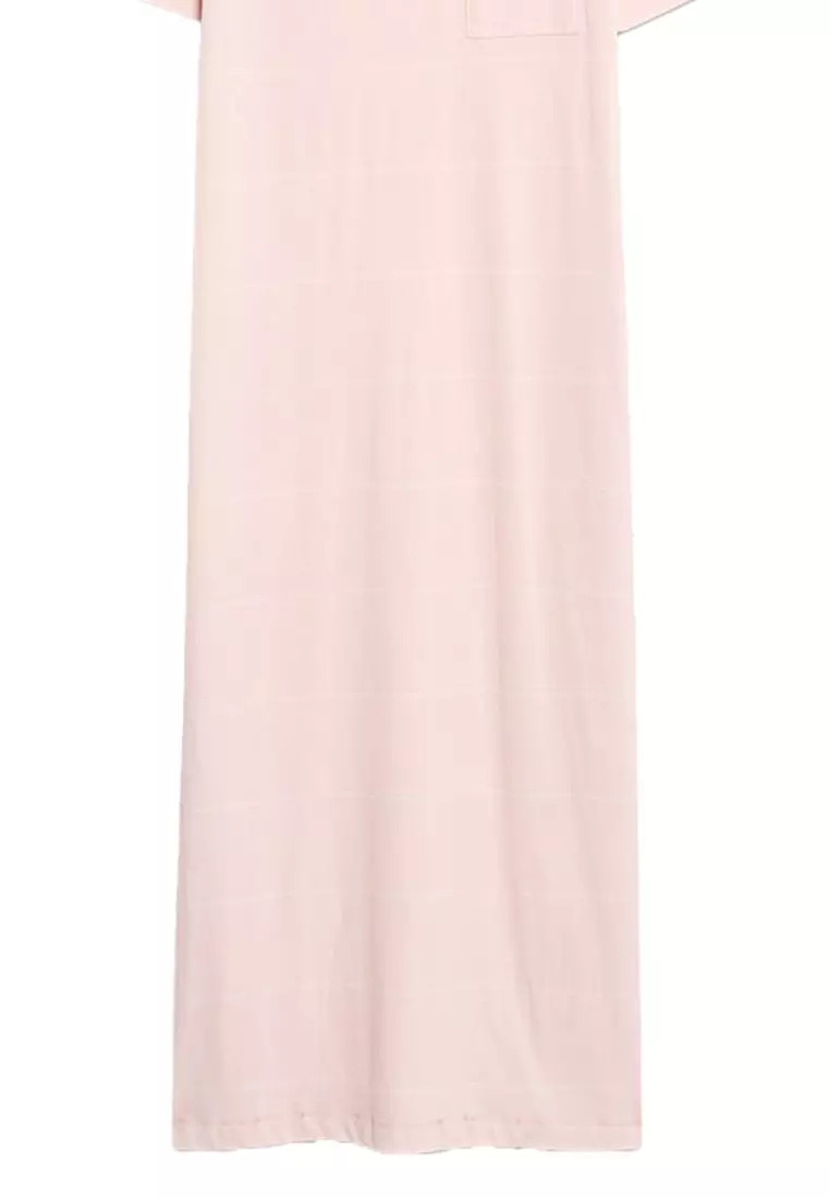 Cotton Modal Long Striped Nightdress