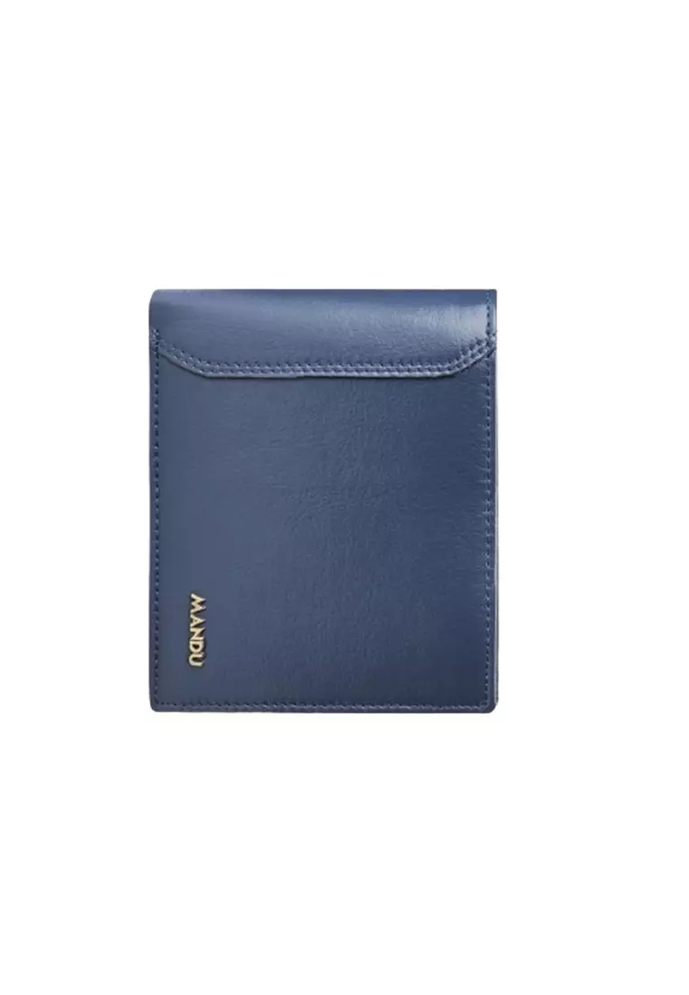 Dompet Lipat Pria Pendek 5309-2 RFID Blocking Genuine Leather Premium ORIGINAL - Blue