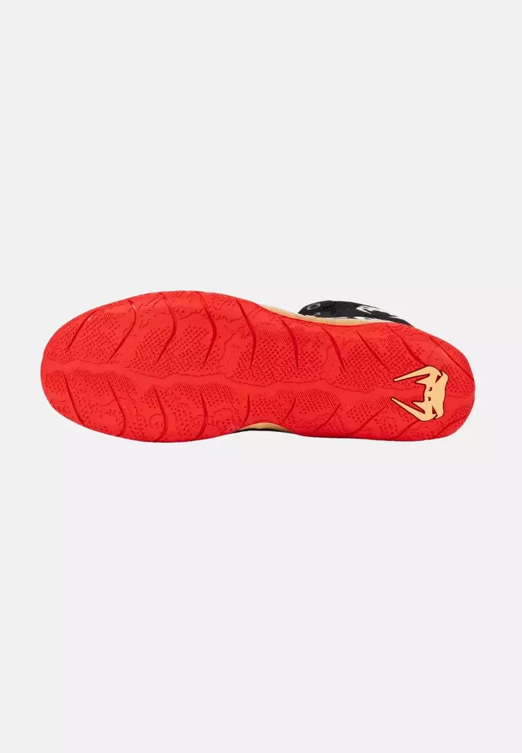 Venum Elite Wrestling Shoes - Black/Gold/Red