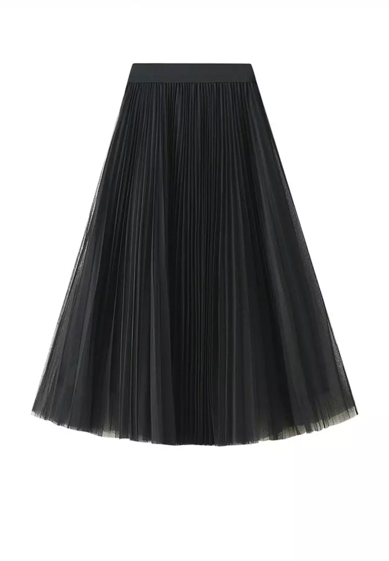 Buy Twenty Eight Shoes Spring Summer Soft Flowy Pleated Maxi Skirt