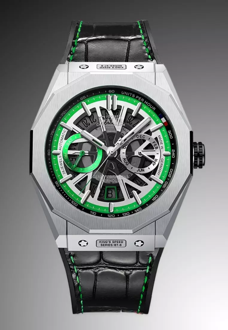 Automatic Unisex Stainless Steel Watch, Leather Strap