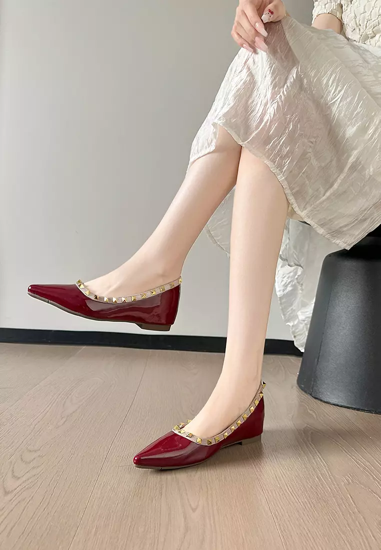 ‌4CM Hidden Heel Rivet Pumps WW8916-2