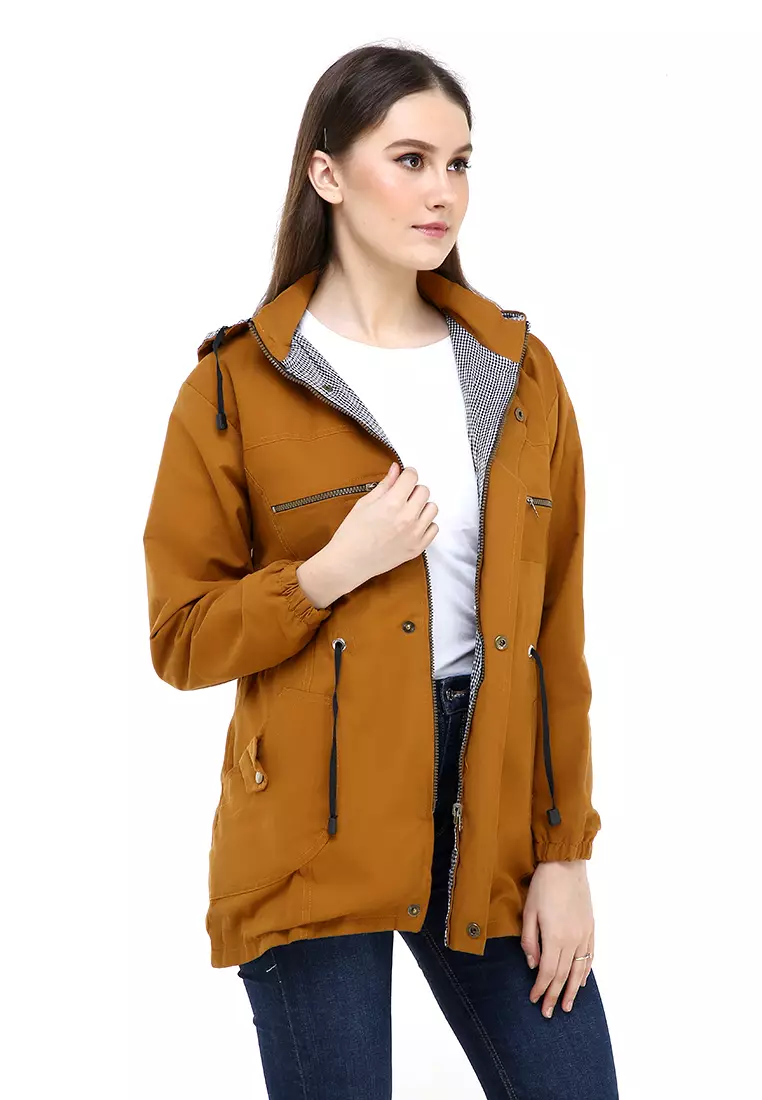 Hardwin Jaket Wanita Adventure Casual Longsleeve Jacket Outer Material Baby Canvas ORIGINAL - Yellow