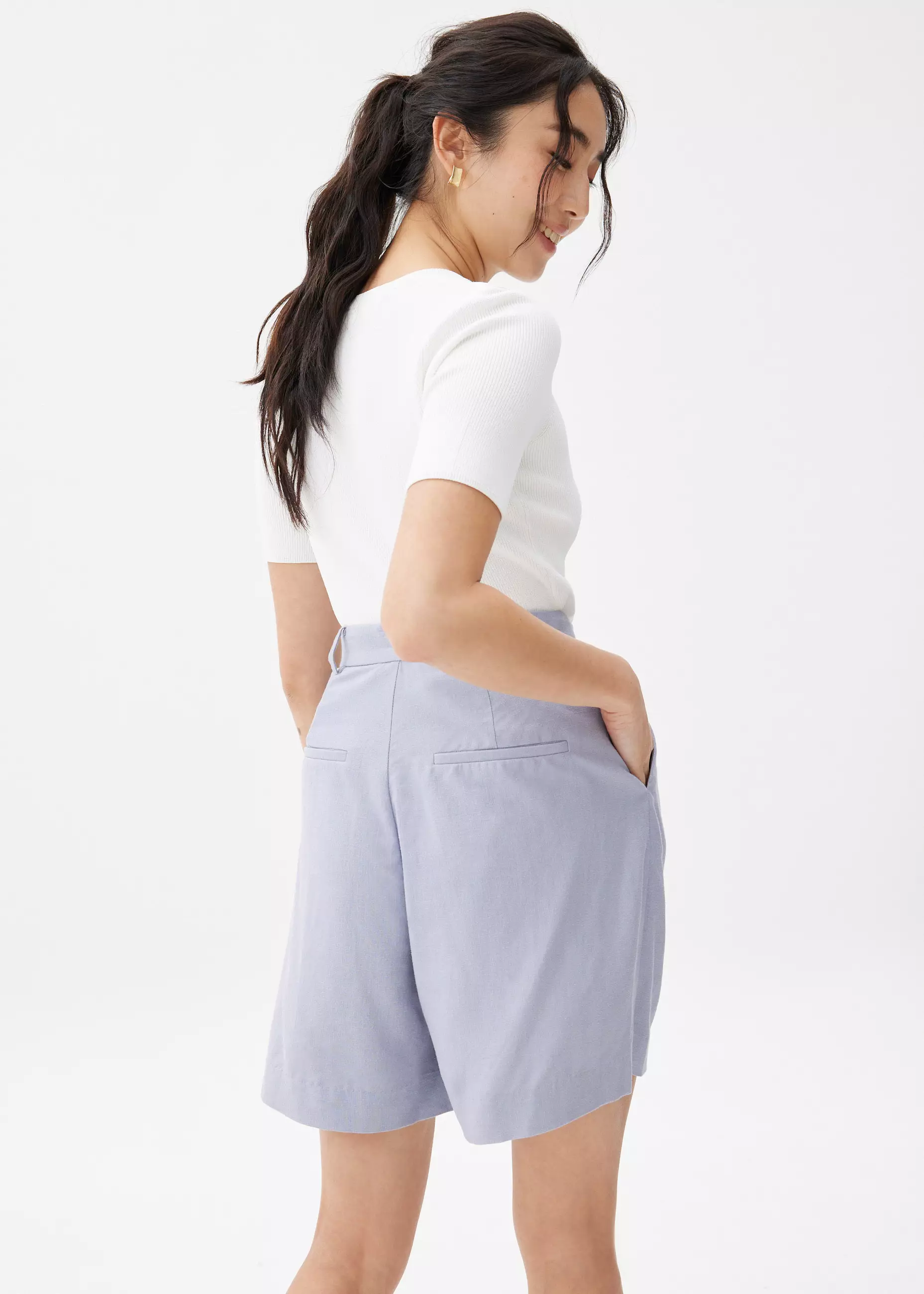 Celana Pendek Wanita - Linen A-line Shorts
