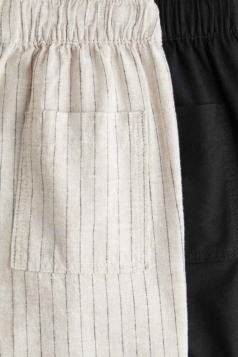 2-pack linen-blend shorts
