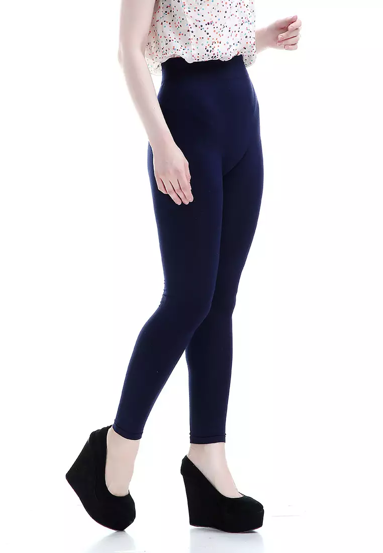 Willow Celana Legging Wanita Design Simple Woman Motif Solid - Navy