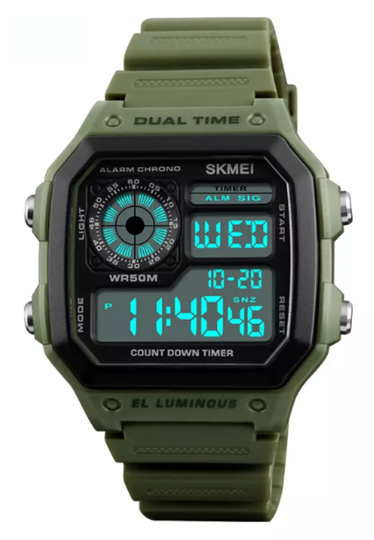 Jam Tangan Casual Digital Pria Stopwatch Waterproof Many Function Strap Tali Material Silicone JK91 ORIGINAL