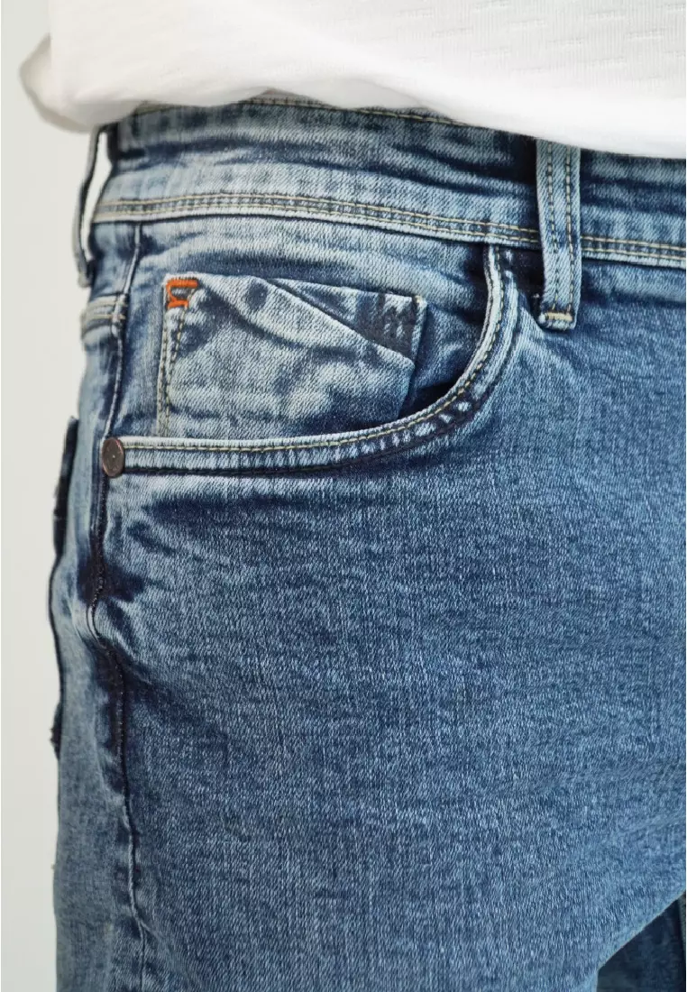 Emba Denim - Rery Celana Panjang Denim Pria Slimfit Stretch Ball Wash