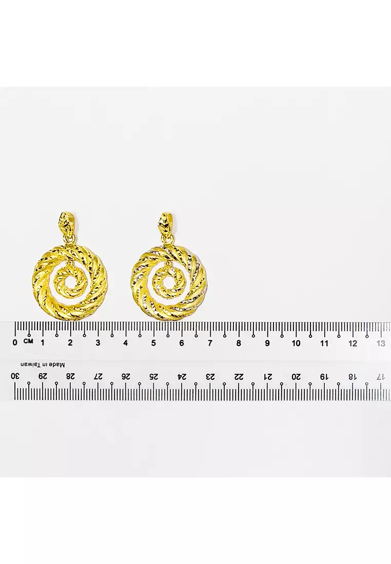 375/9K Gold Double Donut Pendant B117