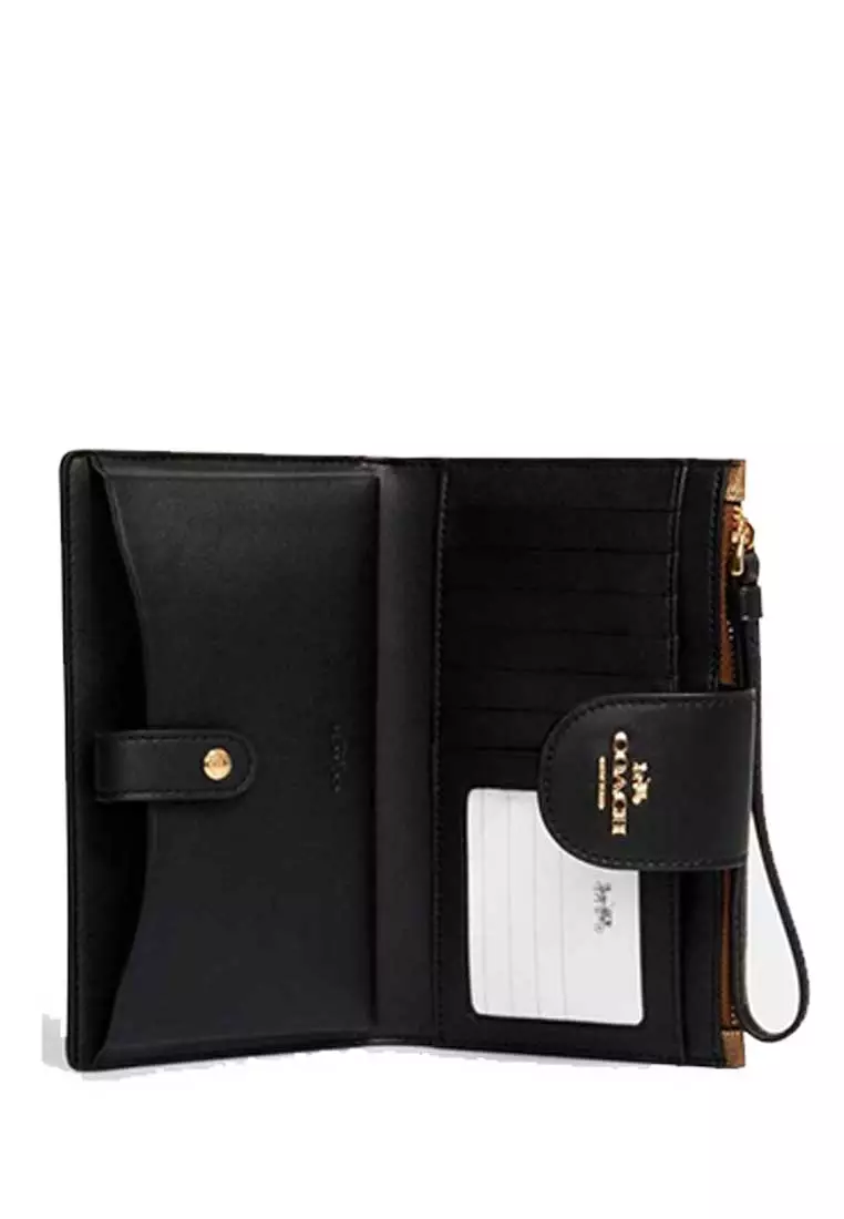 Tech Wallet In Colorblock Signature Canvas