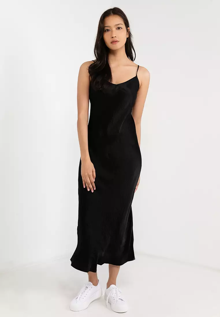 Cotton on black slip dress new arrivals