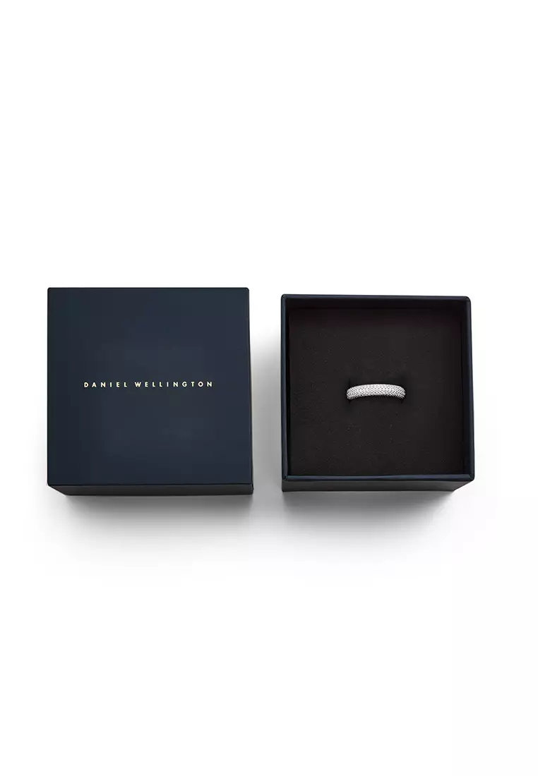 Pavé Ring 5.0mm Silver Unisex Ring for women and men stainless steel crystal Ring DW Official Authentic Original Cincin perempuan lelaki DW