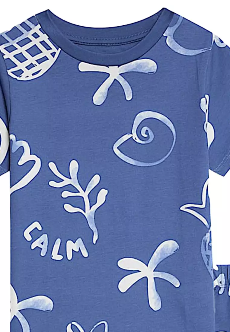 Kids’ Pure Cotton Seaside Short Pyjamas