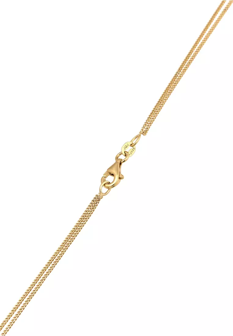Necklace Short Layer Circle Gold Plated  Embellished With Crystals By Swarovski®