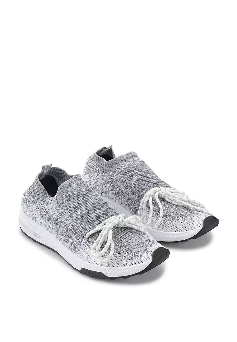 London Rag Dark Grey Knit Slip On Trainers 2024 Buy London Rag