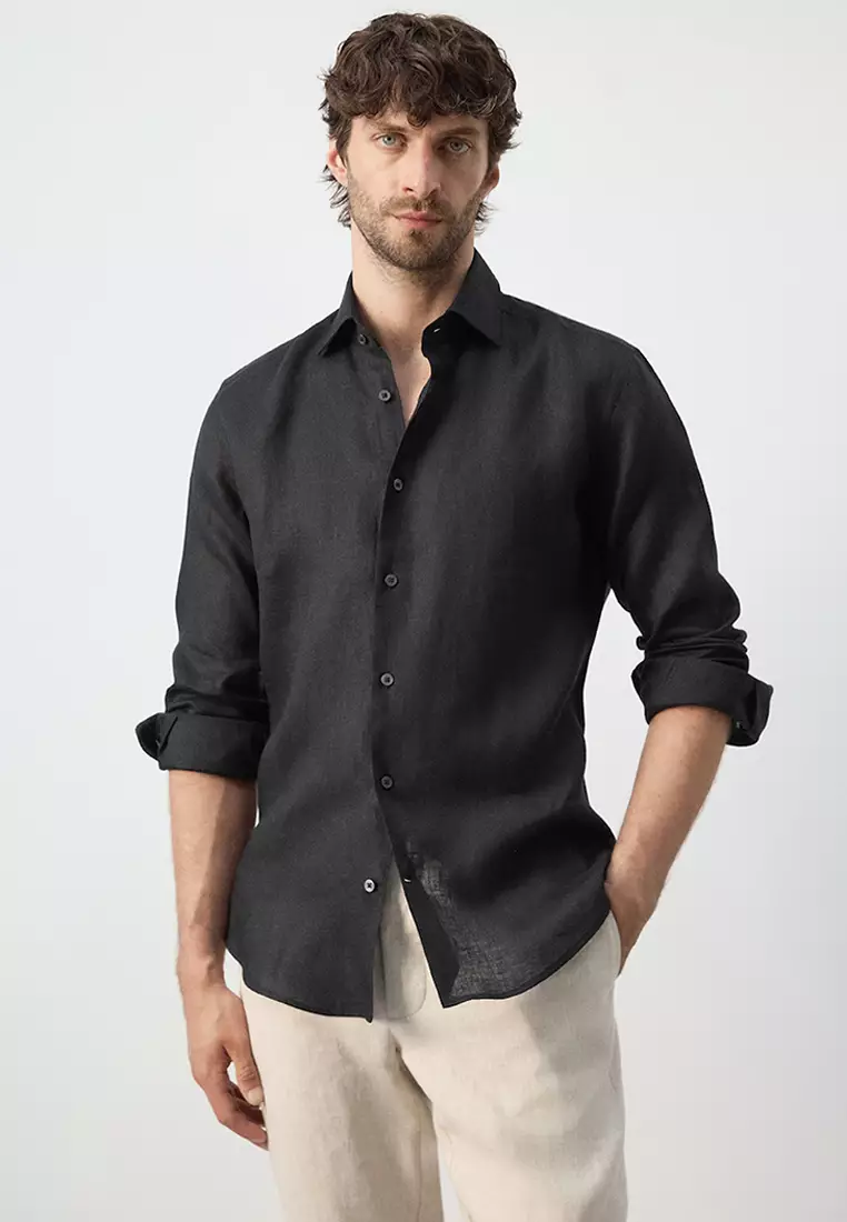 100% Linen Slim-Fit Shirt