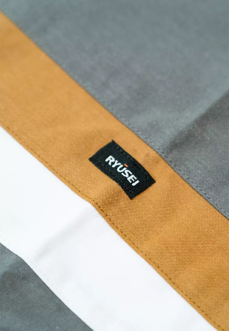 Ramadan Series | Ryusei Kemeja Kerah Biasa Lengan Pendek Takagawa CMB Dark Grey