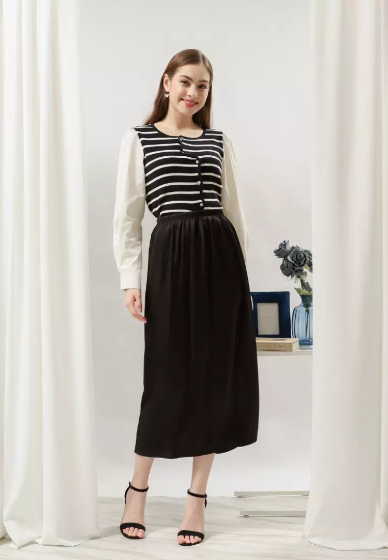 Keliy Midi Skirt in Black