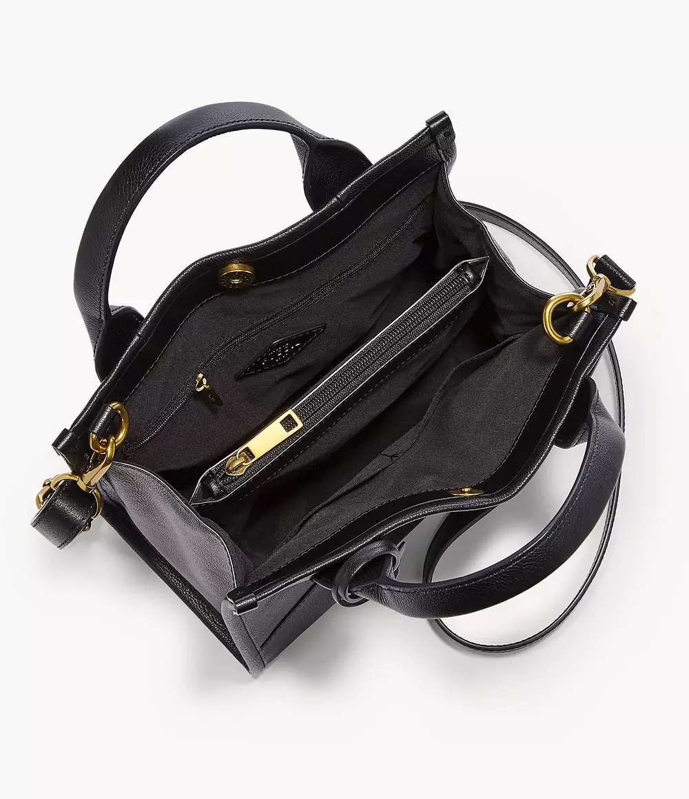 Fossil Kyler Satchel Leather Black Tas Wanita - SHB3135-001
