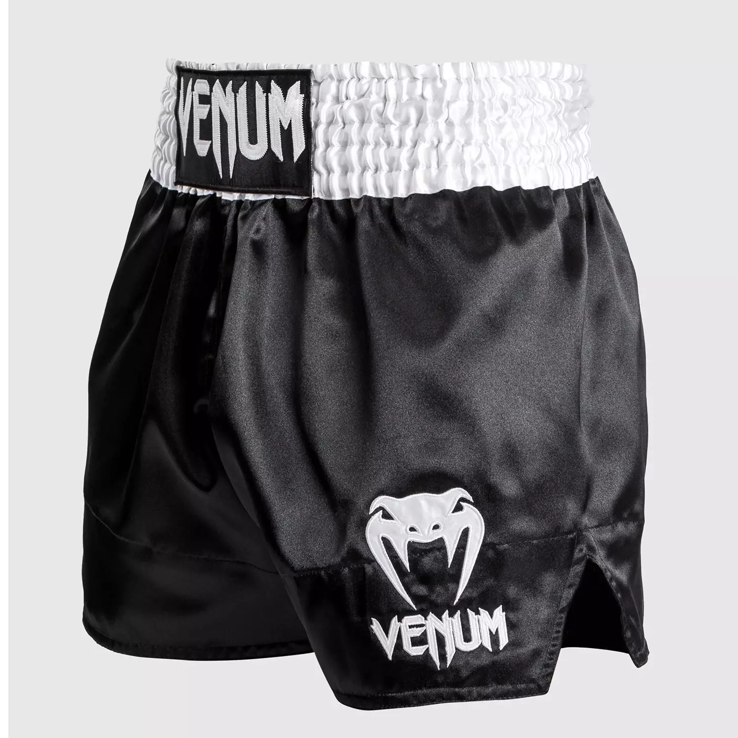 Celana Muay Thai Venum Classic Muay Thai Shorts Black/White/White