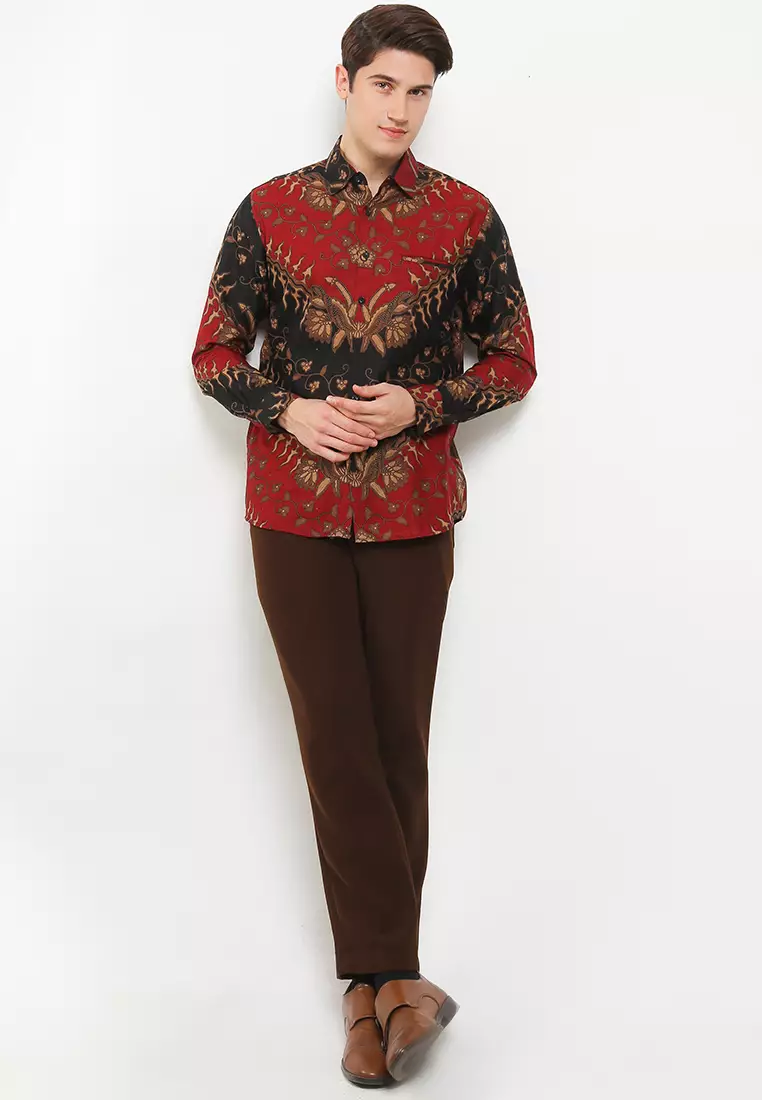 Abhicandra Kemeja Batik Exclusive Premium Pria Casual Modern Lengan Panjang