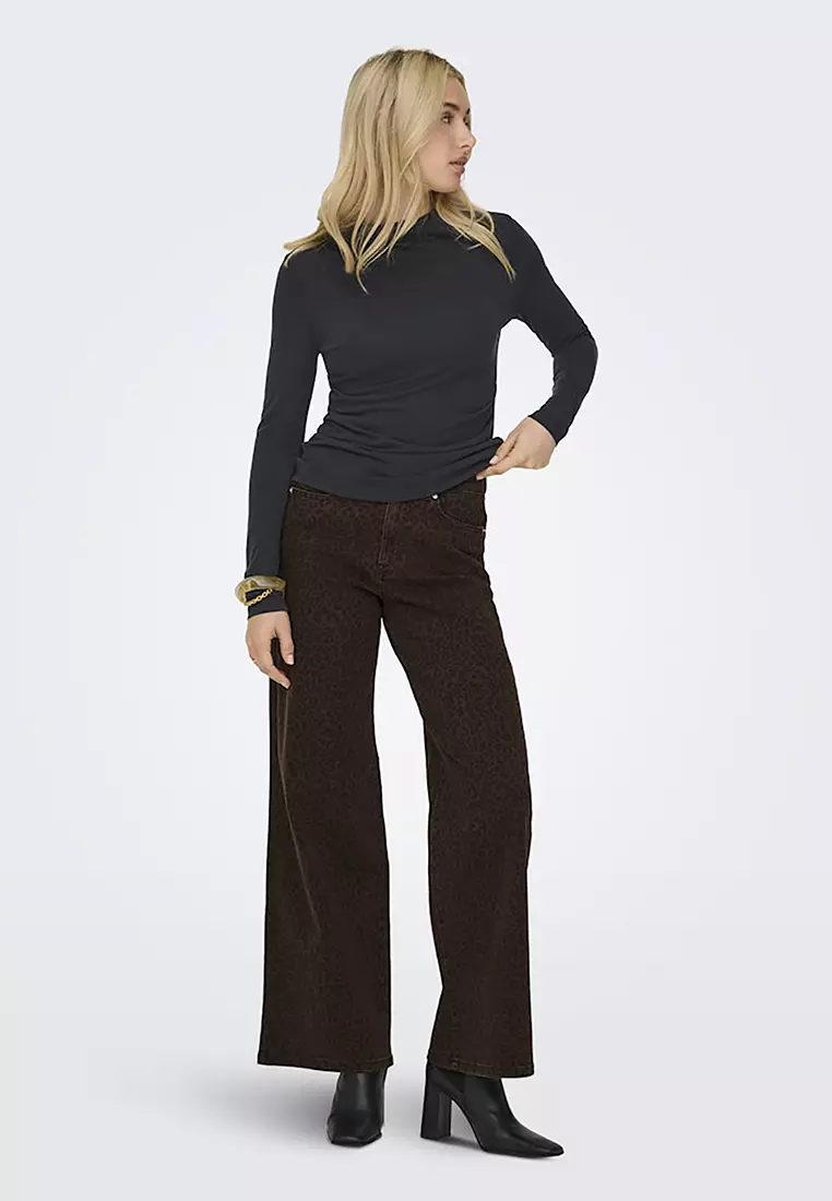 Long Sleeve Jersey Drape Top